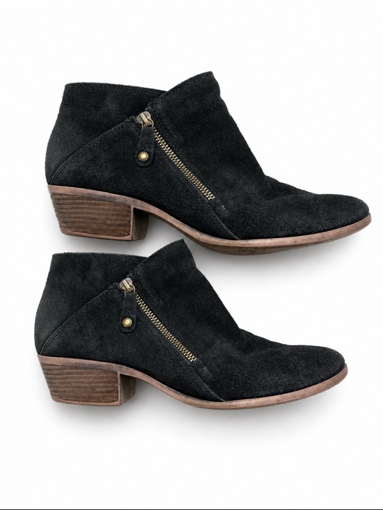 G.H. Bass & Co. Shoes - G.H. Bass & Co Nina Zip Black Suede Leather Ankle Boots Women’s 9M